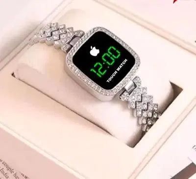 Stylish Women's Water Resistant Quartz Watch - 1 Pc Square Dial with Chain Strap
